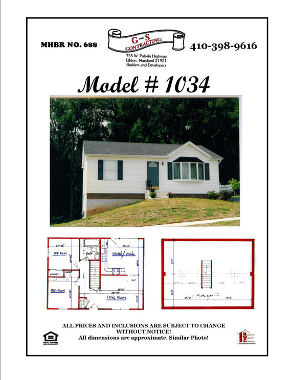 New House Builder Port Deposit MD - Rancher Homes Model 1034
