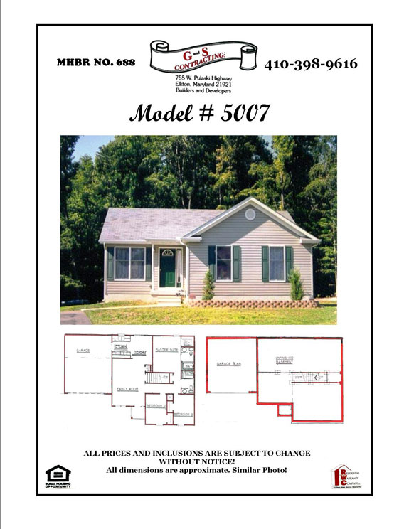 model 5007  Ranchers - New House Builder Cecilton MD